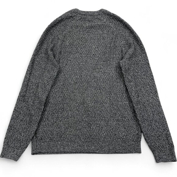 Ted Baker London Size 5 Men's Cable Knit Gray Black Cotton Blend Sweater XL - Picture 2 of 8